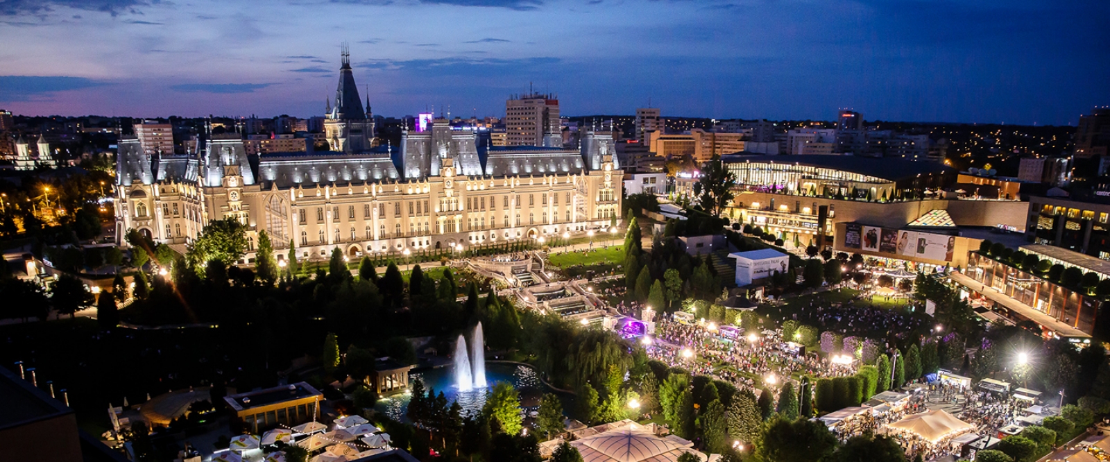 Gradina Publica Palas, Iasi, Castel, parc, fantana arteziana